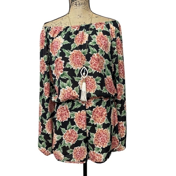 Show Me Your MuMu Floral Romper Flower Puff Girls Size M - Picture 4 of 14